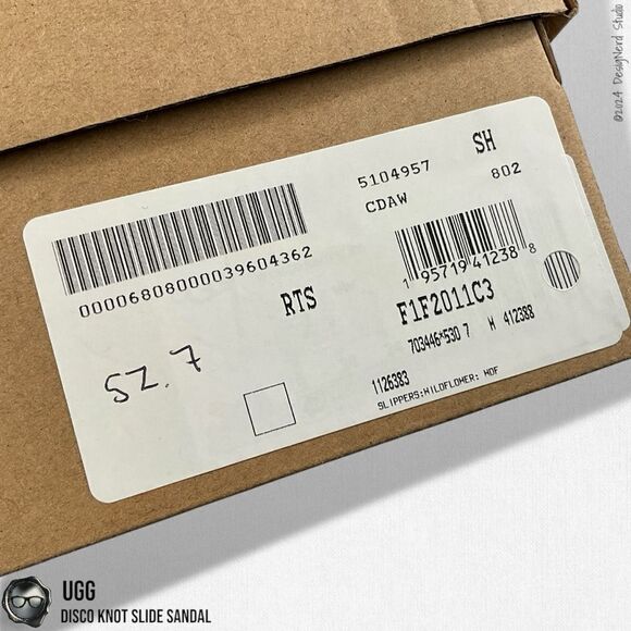 UGG DISCO KNOT PLATFORM SLIDE SANDAL IN WILDFLOWER FUCHSIA SIZE 7 WOMEN’S SHOE - Picture 12 of 15